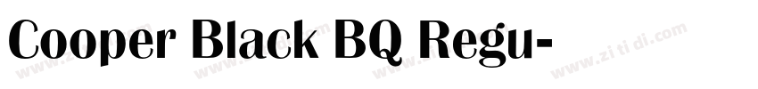 Cooper Black BQ Regu字体转换
